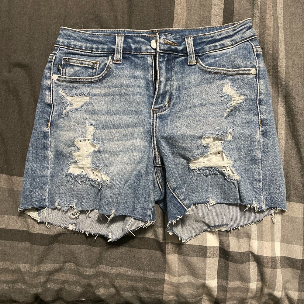 JUDY BLUE distressed shorts. Gently used. Smoke free and pet free home.